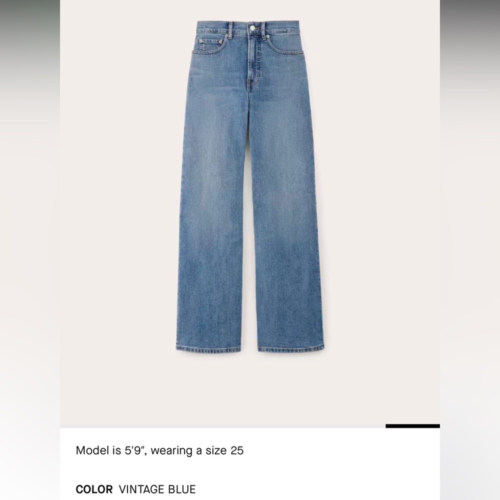 Everlane way high sailor jean vintage blue 26 crop